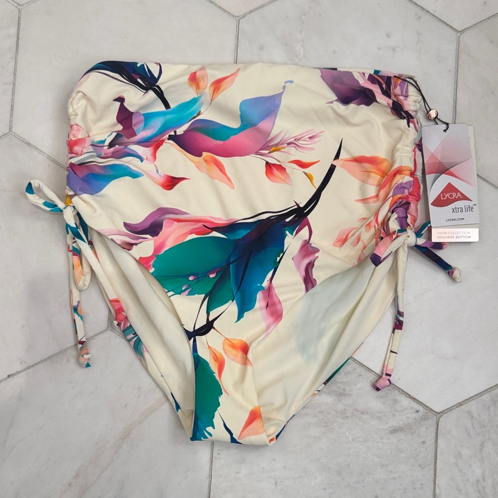 Calia Multicolor Floral High Waist Bikini Bottom